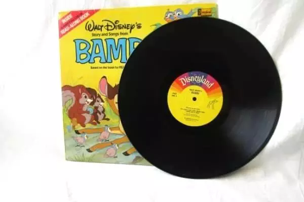 1980 Walt Disney's Story and Songs From Bambi BOOK & RECORD 12" 33RPM LP Vinyl