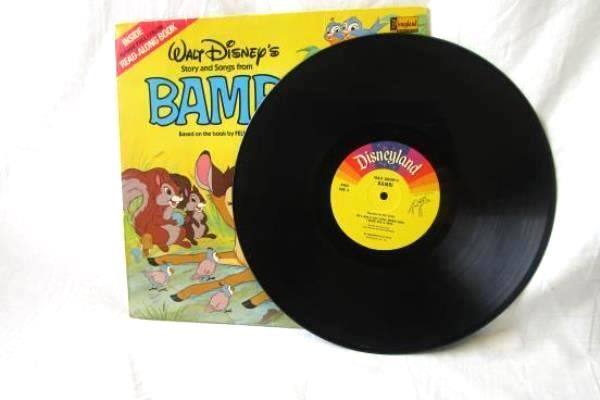 1980 Walt Disney's Story and Songs From Bambi BOOK & RECORD 12" 33RPM LP Vinyl