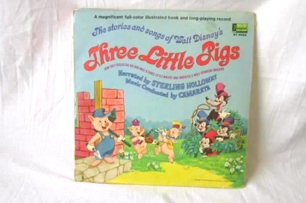 The Story and Songs of Walt Disney's Three Little Pigs 12" LP w/ Book ST 3963