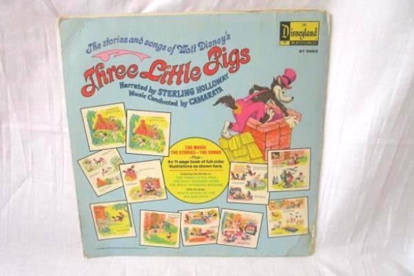 The Story and Songs of Walt Disney's Three Little Pigs 12" LP w/ Book ST 3963