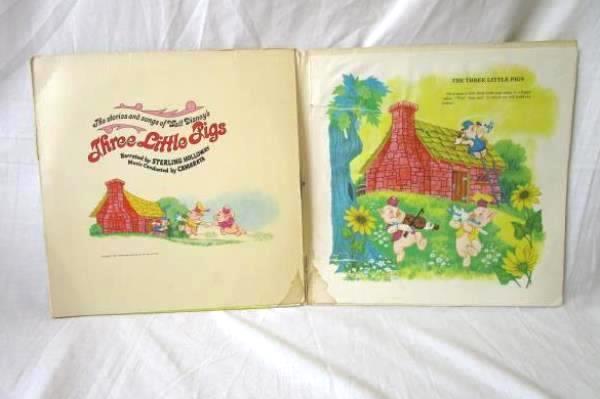 The Story and Songs of Walt Disney's Three Little Pigs 12" LP w/ Book ST 3963