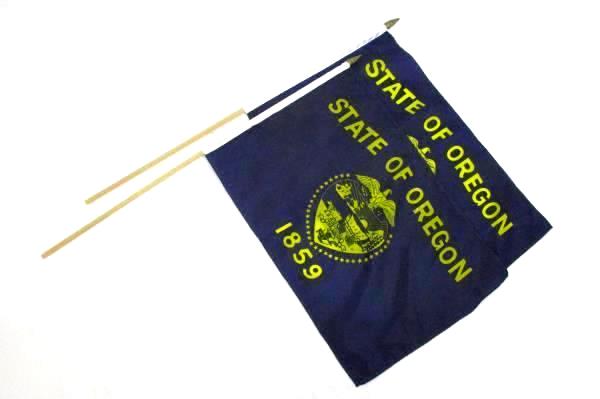 Lot Of 3 Flags Oregon & One United States Nylon Elmer's Flags Portland