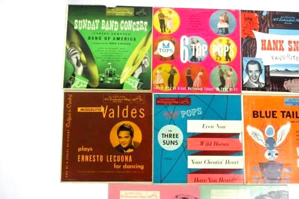 Lot of Eight Vintage RCA Victor 45 RPM Extended Play Cardboard SLEEVES ONLY