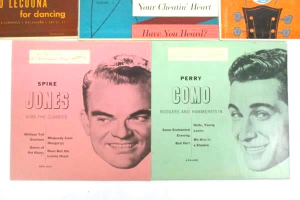 Lot of Eight Vintage RCA Victor 45 RPM Extended Play Cardboard SLEEVES ONLY