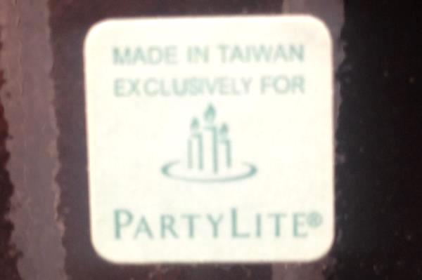 Partylite Candle Holder Contempo Candle Tray P8799 Pillars Blue Green Glass