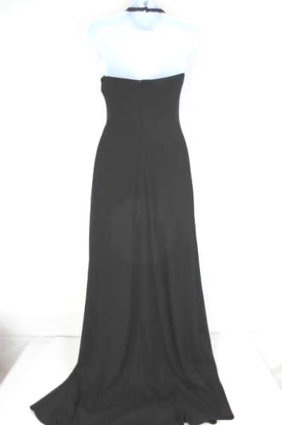 De Laru by Sheila Yen Beaded Black Halter Dress Size 3/4 Stunning Floor Length