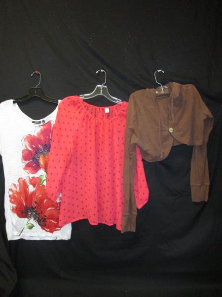 Lot of 3 Women's Shirts Cardigan by Maurices APT.9 Old Navy Multi Color Sz L