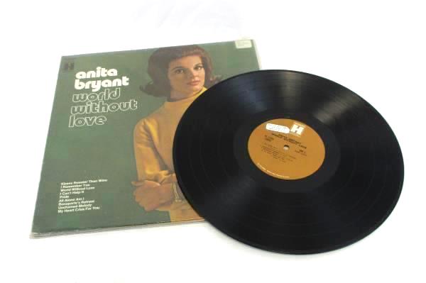 Lot of 2 Records LP 33 RPM 12" Anita Bryant World Without Love Songs of America