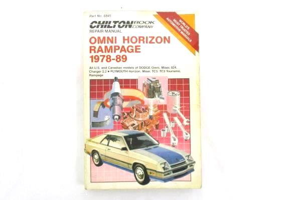 1989 Chilton Car Repair Manual For Omni Horizon Rampage 1978-89