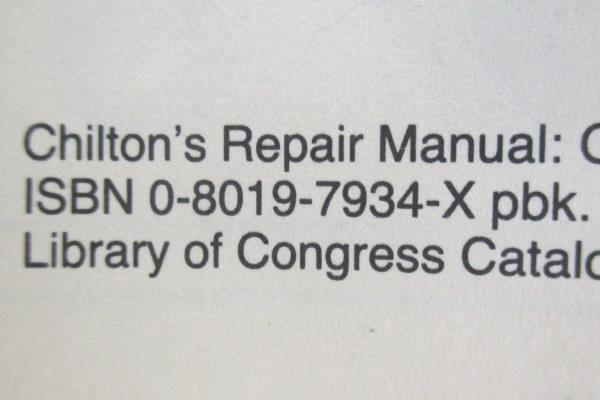 1989 Chilton Car Repair Manual For Omni Horizon Rampage 1978-89