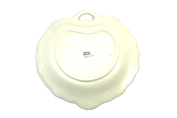 Floral Design Decorative Leaf Shaped Plate - Green - English