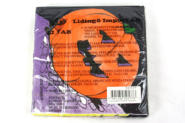 20-Pack Halloween Pumpkin Pumpor Jack O Lantern Party Cocktail Paper Napkins New