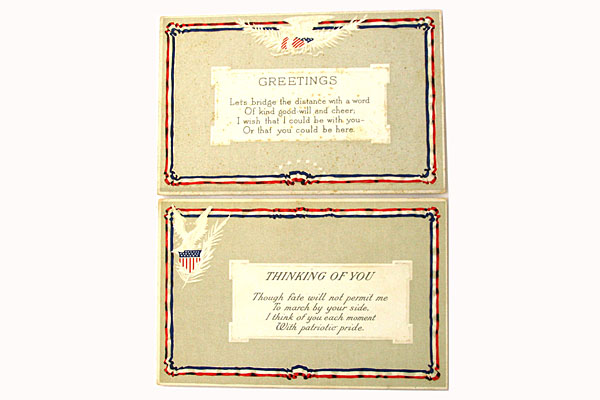 Liberty Series #224 Postcards Set of 2 - Thinking Of You / Greetings