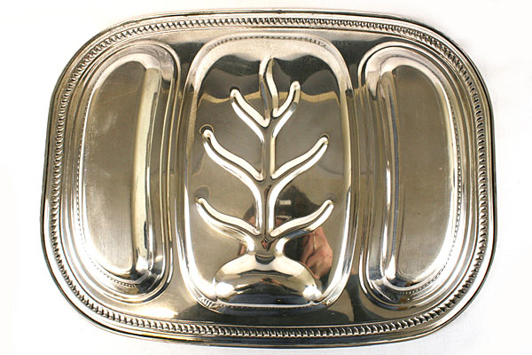 Large English Silver MFG. Corp. Silverplate Meat Tray