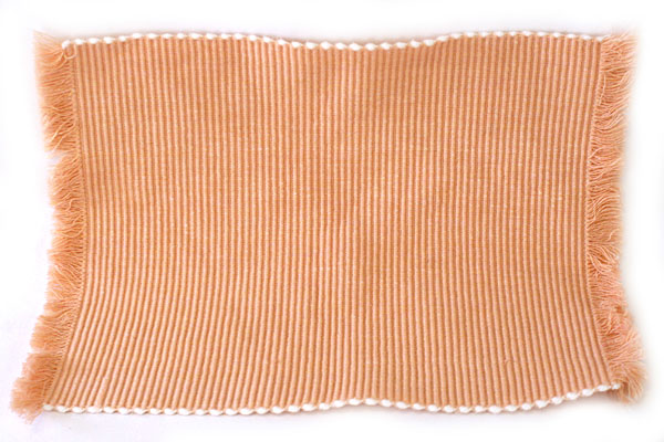 Set of 4 Pink Salmon Colored Table Pieces - 2 Napkins / 2 Placemats