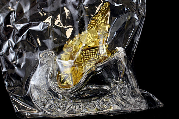 Clear Sleigh with Gold Tree and Presents - Roman Inc Ornament