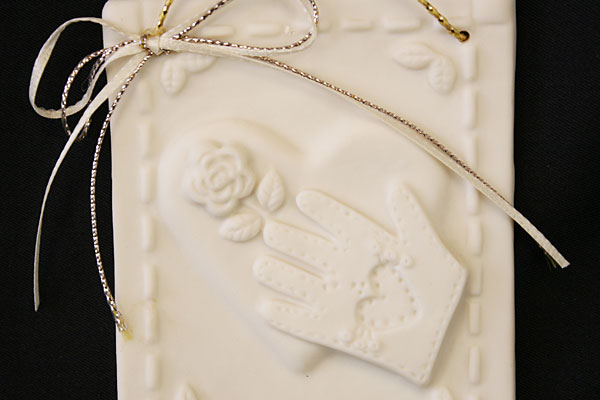 KB Design Inc Porcelain Glove with Ribbon Ornament