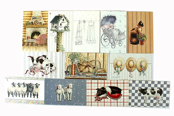 Lot of 12 Heartprint Inc Cards 1986-1991 Artwork by Jan Jameson