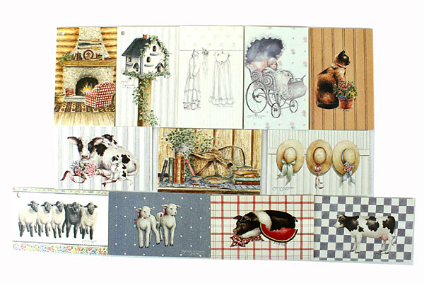 Lot of 12 Heartprint Inc Cards 1986-1991 Artwork by Jan Jameson