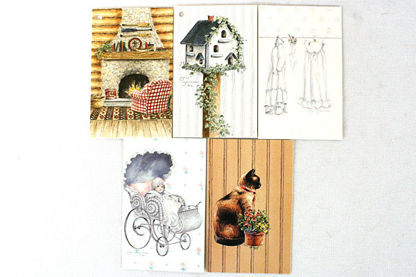Lot of 12 Heartprint Inc Cards 1986-1991 Artwork by Jan Jameson
