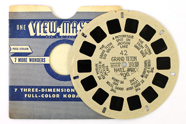 1940 View Master Reel #42 Grand Teton Nat'l Park Hand Lettered Buff