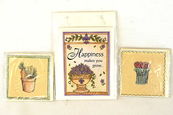 Papel Gardenscape Happiness Makes You Grow Magnet w/ 6 Mini-Cards & Packets