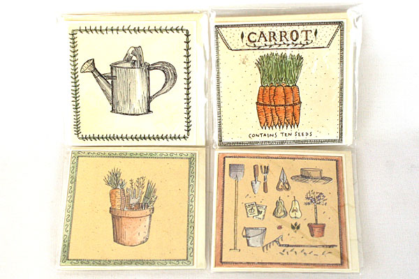 Lot of Mother / Grandmother / Sister MAGNETS with Floral and Mini Seed Cards