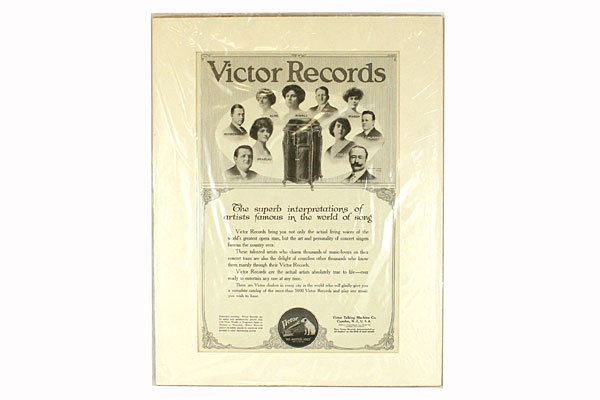 Vintage Original Victor Records Magazine Ad. March 1916