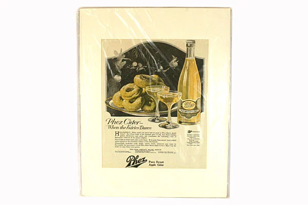 Vintage Original Phez Apple Cider Magazine Ad. Oct. 1920