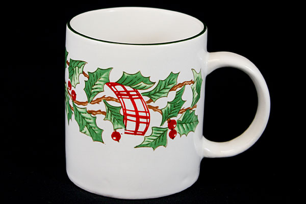 Mervyn's Majesticware Holiday Ribbon Stoneware Mug