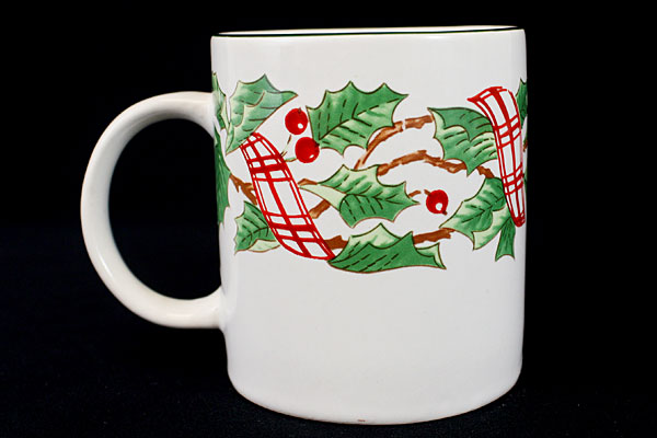 Mervyn's Majesticware Holiday Ribbon Stoneware Mug
