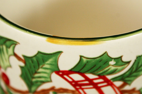 Mervyn's Majesticware Holiday Ribbon Stoneware Mug (As-Is)
