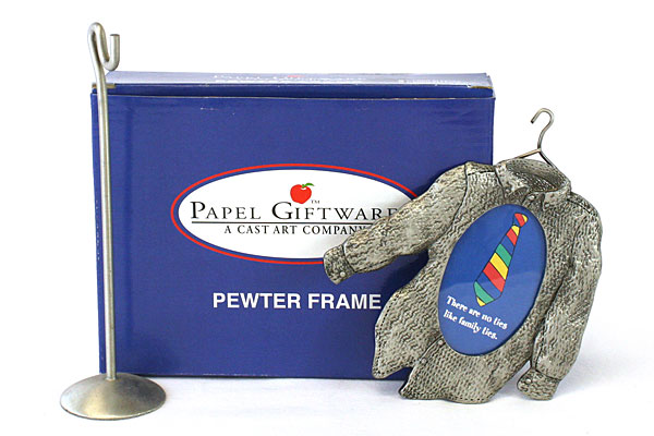 Papel Giftware Special Ties Long Sleeves Pewter Frame With Holder