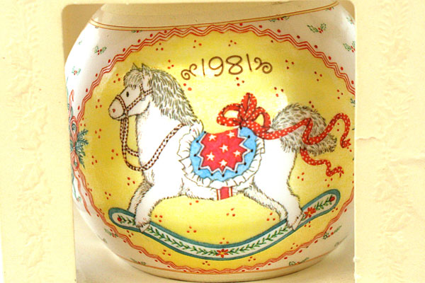 Satin Unbreakable Ornament Granddaughter Hallmark 1981