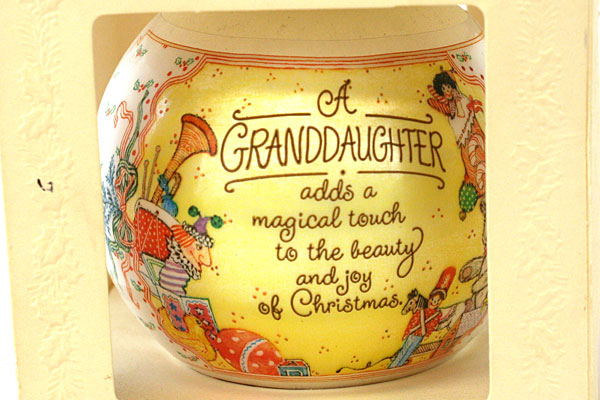 Satin Unbreakable Ornament Granddaughter Hallmark 1981