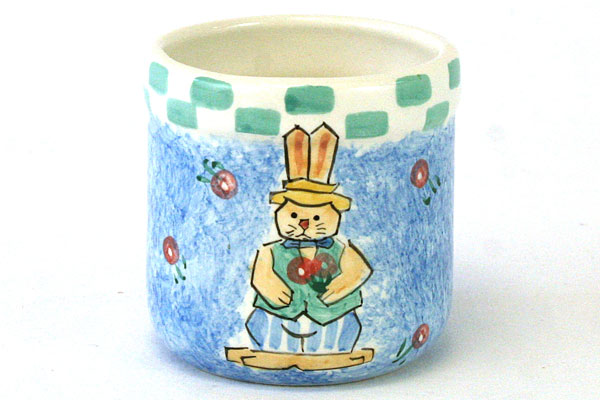 Handpainted Ceramic Bunny Container Cranbury Crafts and Folk Art Papel Giftware