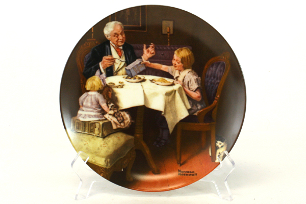 NORMAN ROCKWELL Plate The Gourmet Knowles 1985 Heritage Collection