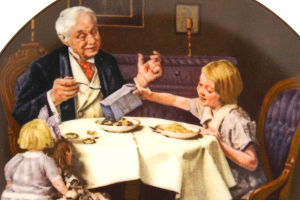 NORMAN ROCKWELL Plate The Gourmet Knowles 1985 Heritage Collection