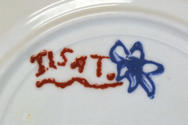 Uniquely Handpainted Red and Orange Ceramic Plate