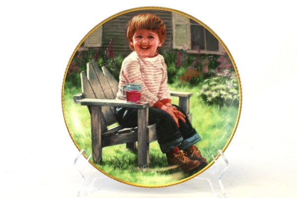 1990 Abbie Will Plate March of Dimes A Time to Laugh Porcelain Plate w/ COA