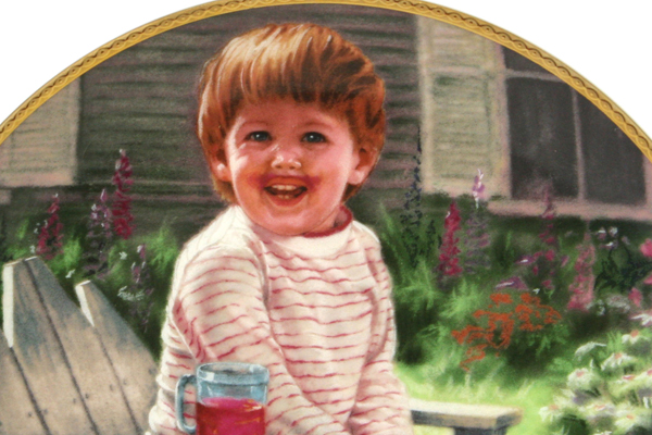 1990 Abbie Will Plate March of Dimes A Time to Laugh Porcelain Plate w/ COA
