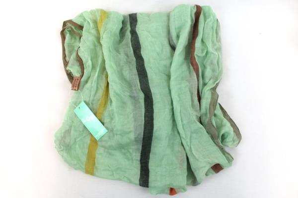 LOF Love of Fashion New York- Infinity Scarf Light Green and Stripes NWT