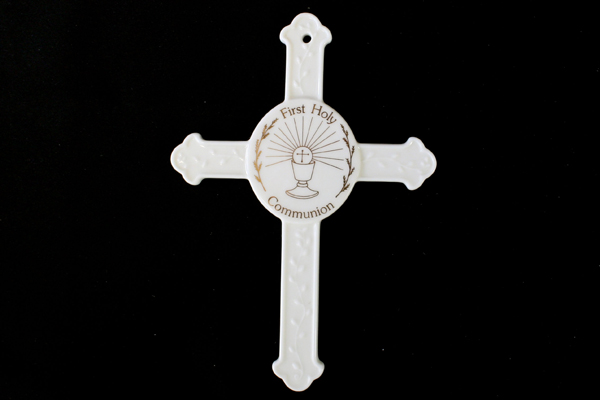 First Holy Communion Spiritual Blessings Fine Bone China Wall Cross