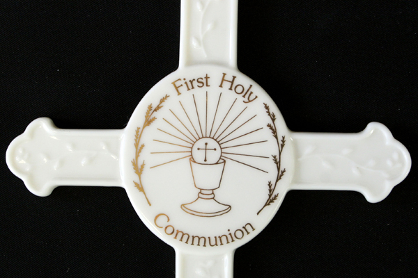 First Holy Communion Spiritual Blessings Fine Bone China Wall Cross