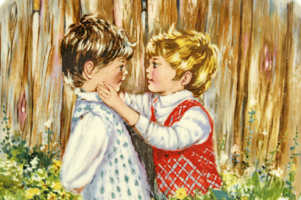 BE MY FRIEND Mary Vickers Plate Wedgewood Queen's Ware My Memories Series