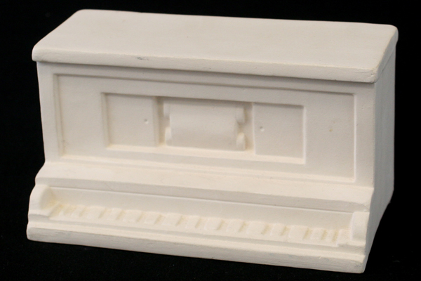 Bisque Ceramic Porcelain Player Piano Top 1:12 Just Add Legs