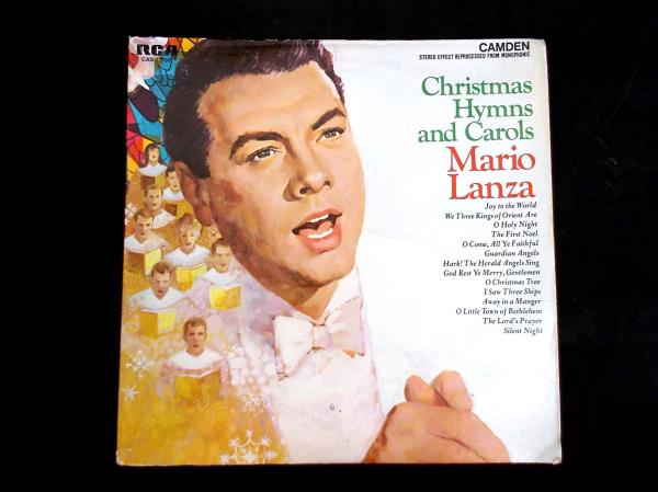 Vintage Mario Lanza Christmas Music Hymns and Carols Vinyl Record 1963
