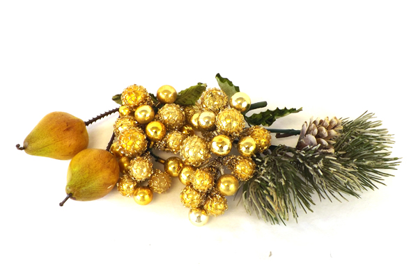 Artificial Fruit Bouquet - Pine Cone and Pine Needles and Pears