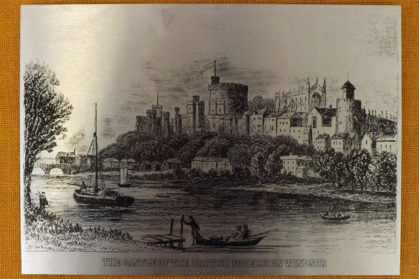 Vintage Stainless Steel The Castle Of The British Sovereign Windsor Print