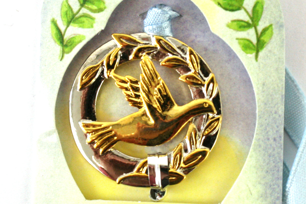 2 - Spiritual Two Tone Bookmarks Confirmation and Communion Dove and Cross